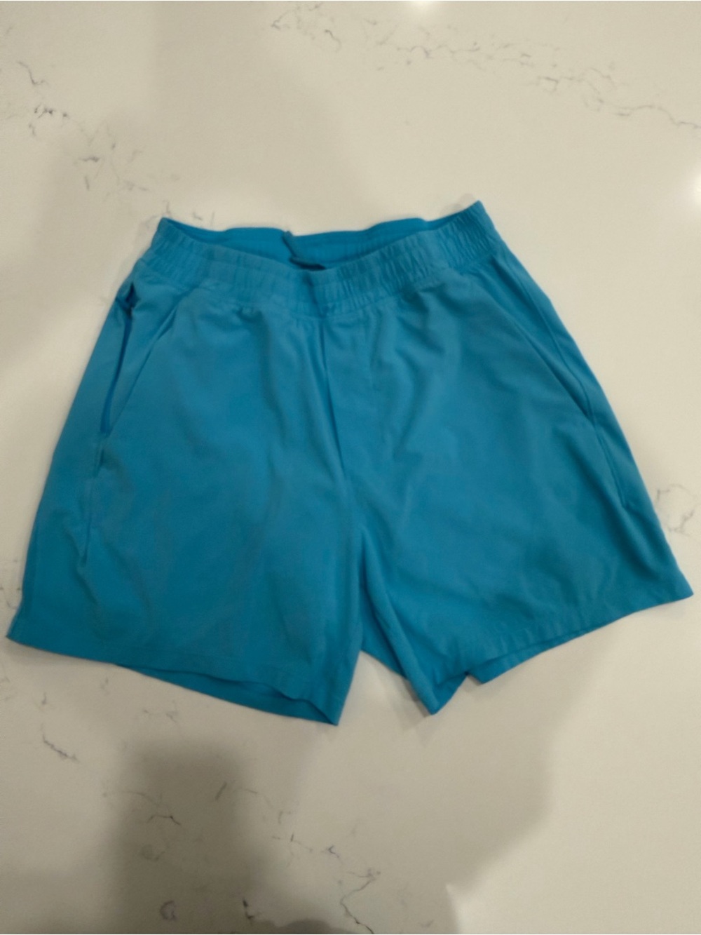 lululemon men’s Pacebreaker linerless 5” shorts Aqua Blue